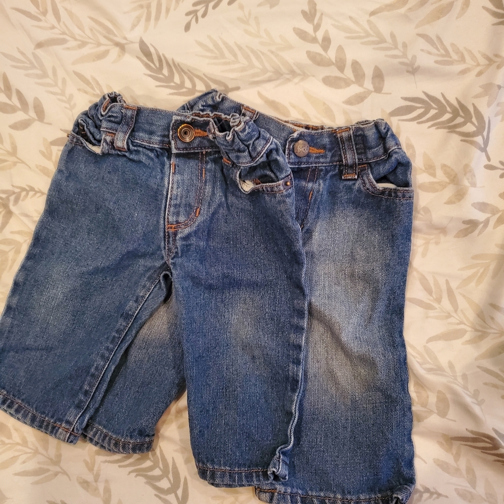 Children's Place brand, Set of 2, Denim Jeans. Straight & Bootcut, 6 to 9 month